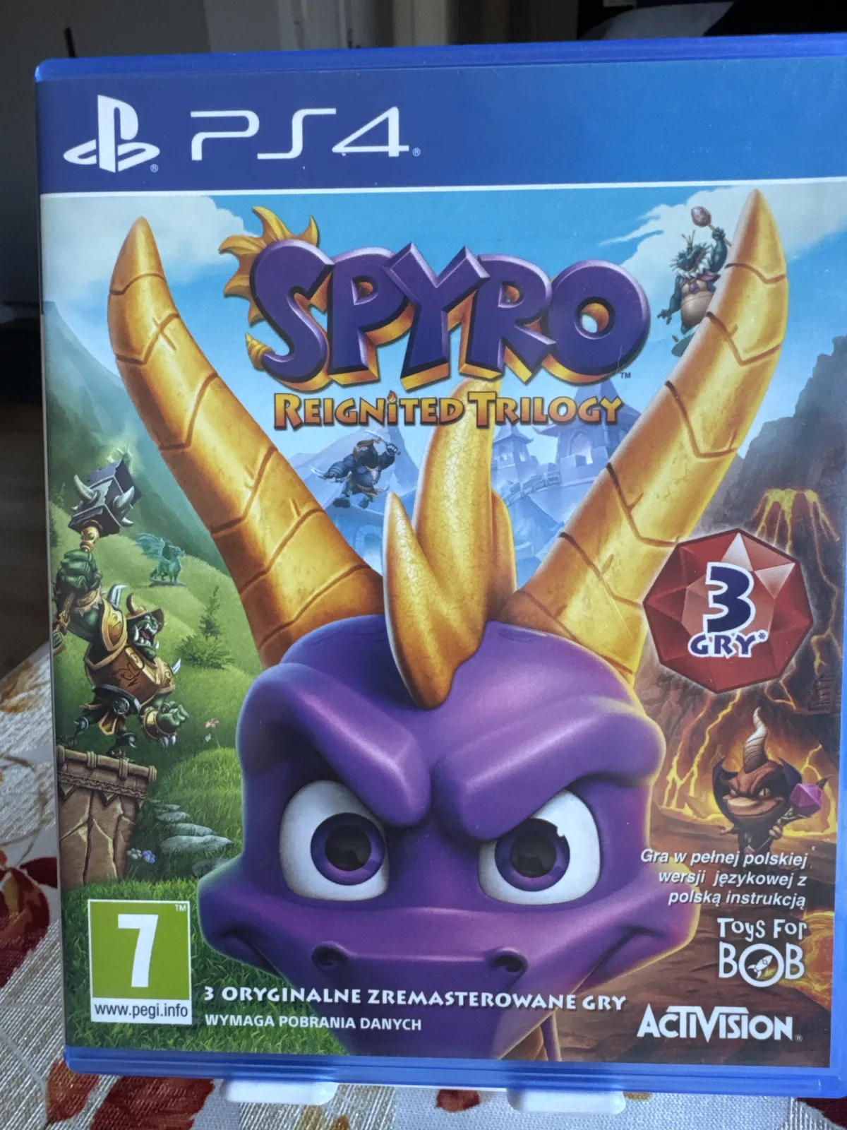 Spyro Reignited Trilogy (PS4) okładka wydania pudełkowego, wersja PL, zdjęcie 1
