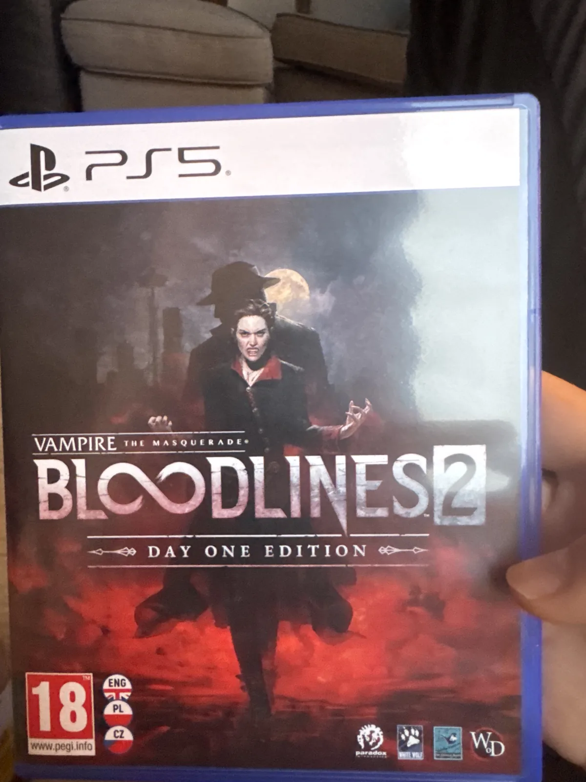Vampire the Masquerade Bloodlines 2 (PS5) okładka wydania pudełkowego, zdjęcie 1